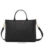 Men Black Longchamp Le Foulonne Briefcase Bags L06408467 - Image 3