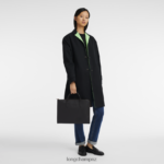Men Black Longchamp Le Foulonne Briefcase Bags L06408470 - Image 2