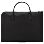 Men Black Longchamp Le Foulonne Briefcase Bags L06408470 - Image 4