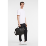 Men Black Longchamp Le Foulonne Briefcase Bags L06408475 - Image 2