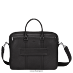 Men Black Longchamp Le Foulonne Briefcase Bags L06408478 - Image 4