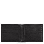 Men Black Longchamp Le Foulonne Wallet Leather Goods L06408627 - Image 2