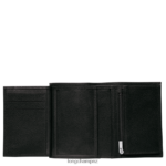 Men Black Longchamp Le Foulonne Wallet Leather Goods L06408630 - Image 2