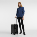 Men Black Longchamp LGP Travel Suitcase Bags L06408842 - Image 2