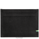 Men Black Longchamp sur Seine Card holder Leather Goods L064081132