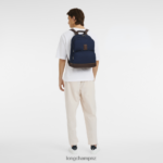 Men Blue Longchamp Boxford Backpack Bags L064081106 - Image 2