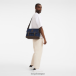 Men Blue Longchamp Boxford Crossbody bag Bags L064081114 - Image 2