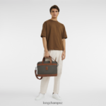 Men Brown Longchamp Boxford Briefcase Bags L064081094 - Image 2