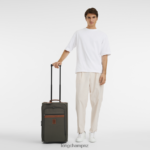 Men Brown Longchamp Boxford Suitcase Bags L06408850 - Image 2