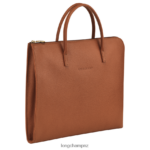 Men Caramel Longchamp Le Foulonne Briefcase Bags L06408471 - Image 3