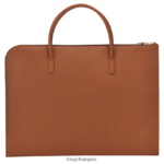 Men Caramel Longchamp Le Foulonne Briefcase Bags L06408471 - Image 4