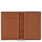Men Caramel Longchamp Le Foulonne Card holder Leather Goods L06408654 - Image 2