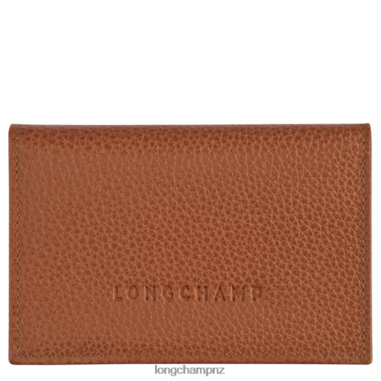 Men Caramel Longchamp Le Foulonne Card holder Leather Goods L06408654