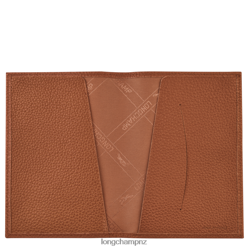 Men Caramel Longchamp Le Foulonne Passport cover Leather Goods L06408726 - Image 2