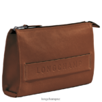 Men Cognac Longchamp 3D Pouch Leather Goods L06408723 - Image 3