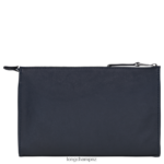 Men Midnight Blue Longchamp 3D Pouch Leather Goods L0640813 - Image 4