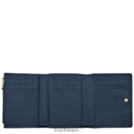 Men Navy Longchamp Le Foulonne Wallet Leather Goods L06408601 - Image 2