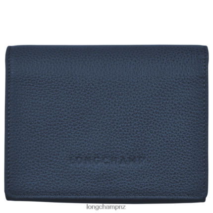 Men Navy Longchamp Le Foulonne Wallet Leather Goods L06408601