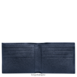 Men Navy Longchamp Le Foulonne Wallet Leather Goods L06408628 - Image 2