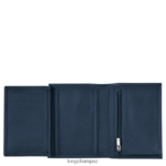 Men Navy Longchamp Le Foulonne Wallet Leather Goods L06408631 - Image 2