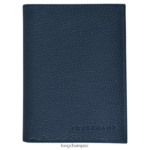 Men Navy Longchamp Le Foulonne Wallet Leather Goods L06408631