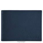 Men Navy Longchamp Le Foulonne Wallet Leather Goods L06408634