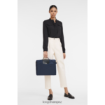 Men Navy Longchamp Le Pliage Green Document folder Bags L06408496 - Image 2