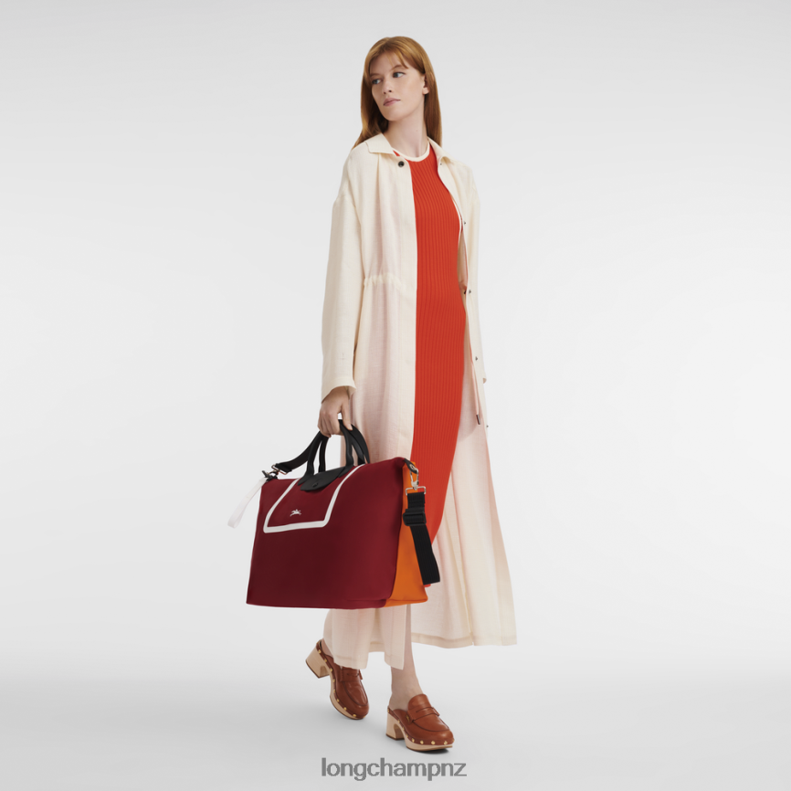 Men Orange/Burgundy Longchamp Le Pliage Collection Travel bag Bags L06408778 - Image 1