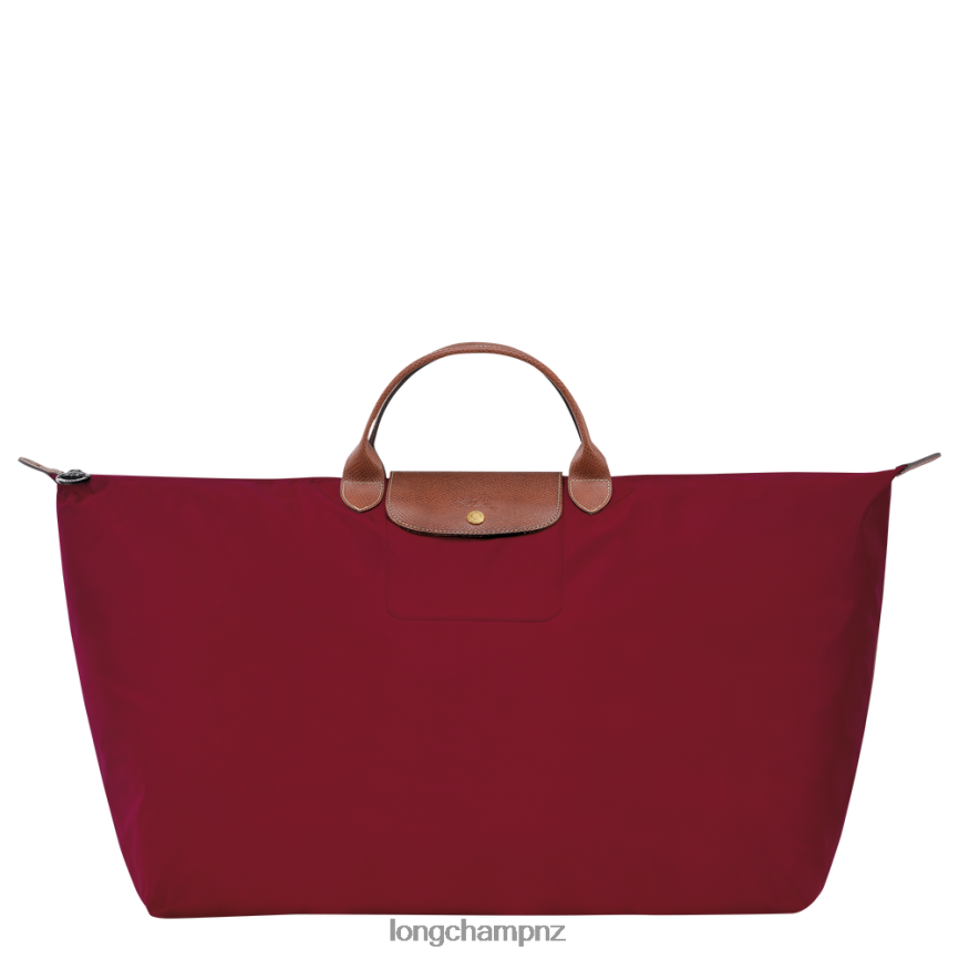 Men Red Longchamp Le Pliage Original Travel bag Bags L06408814 - Image 1