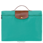 Men Turquoise Longchamp Le Pliage Original Briefcase Bags L06408489