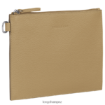 Women Beige Longchamp Roseau Essential Pouch Leather Goods L06408691 - Image 2