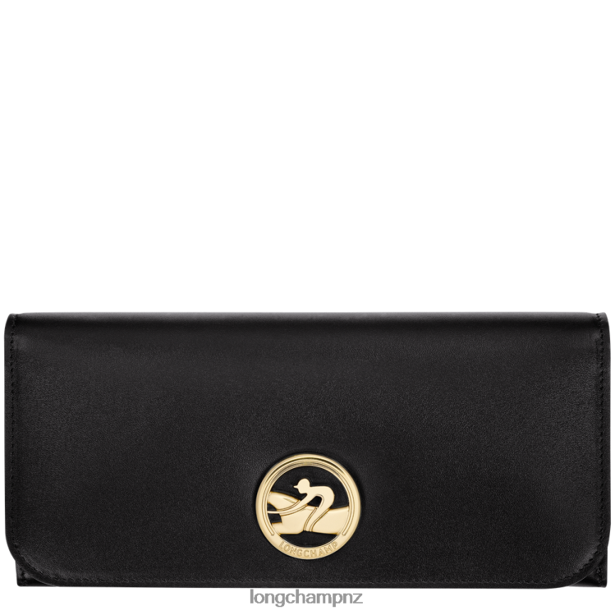 women_black_longchamp_box_trot_continental_wallet_leather_goods_l06408558.png Women Black Longchamp Box-Trot Continental wallet Leather Goods L06408558 - Image 1