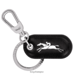 Women Black Longchamp Box-Trot Key rings Leather Goods L06408738