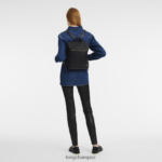 Women Black Longchamp Le Foulonne Backpack Bags L06408426 - Image 2