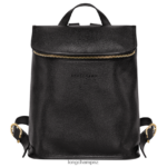 Women Black Longchamp Le Foulonne Backpack Bags L06408426