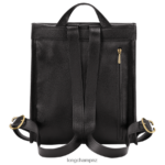 Women Black Longchamp Le Foulonne Backpack Bags L06408426 - Image 4