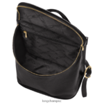 Women Black Longchamp Le Foulonne Backpack Bags L06408426 - Image 5