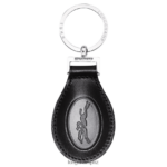 Women Black Longchamp Le Foulonne Key Rings Leather Goods L06408748