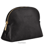 Women Black Longchamp Le Foulonne Pouch Leather Goods L06408694 - Image 2