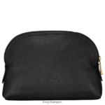Women Black Longchamp Le Foulonne Pouch Leather Goods L06408694 - Image 3
