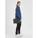 Women Black Longchamp Le Foulonne Tote bag Bags L06408124 - Image 2