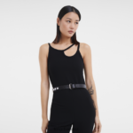 Women Black Longchamp Le Pliage belt Accessories L06408951 - Image 2
