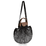 Women Black Longchamp Le Pliage filet Mesh bag Bags L0640865 - Image 3