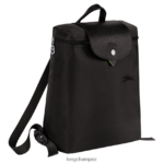Women Black Longchamp Le Pliage Green Backpack Bags L06408434 - Image 3