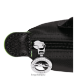 Women Black Longchamp Le Pliage Green Pouch with handle Leather Goods L06408669 - Image 5