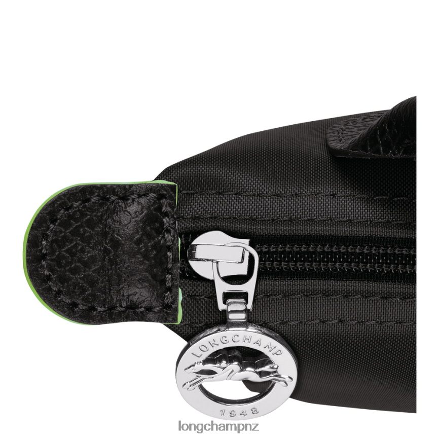 Women Black Longchamp Le Pliage Green Pouch with handle Leather Goods L06408669 - Image 5