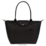 Women Black Longchamp Le Pliage Green Tote bag Bags L06408409