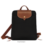Women Black Longchamp Le Pliage Original Backpack Bags L06408441