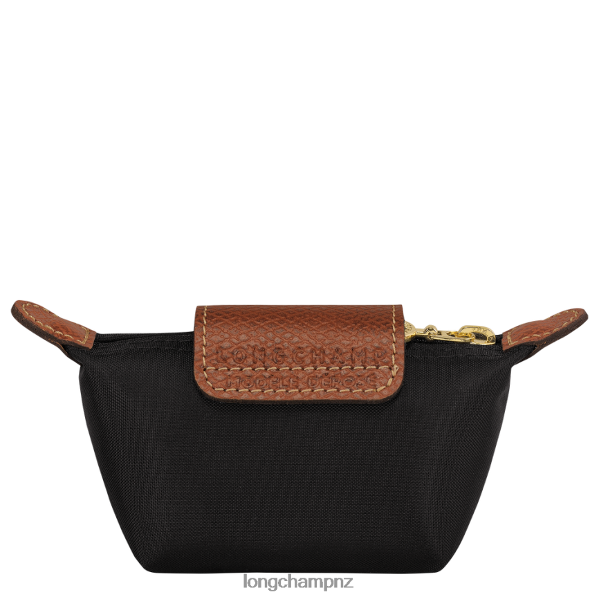 Women Black Longchamp Le Pliage Original Coin purse Leather Goods L06408499 - Image 2