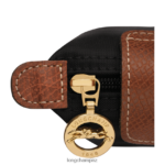 Women Black Longchamp Le Pliage Original Coin purse Leather Goods L06408499 - Image 3